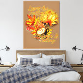 Blätter fallen... Herbst ruft Leinwanddruck (Insitu (Schlafzimmer))
