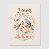 Blätter fallen, Herbst ruft Magnetkarte (Vorderseite)