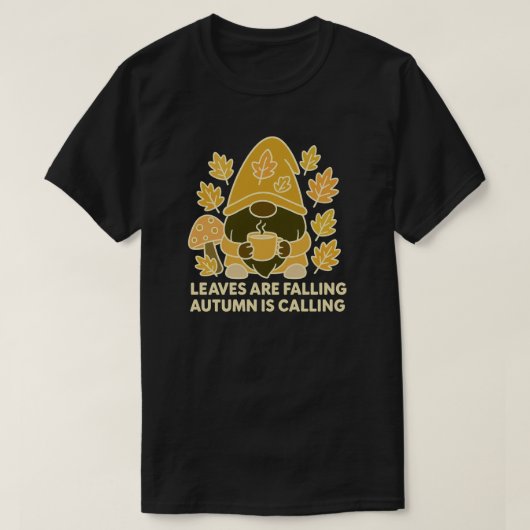 Blätter fallen, Herbst ruft T-Shirt (Design vorne)