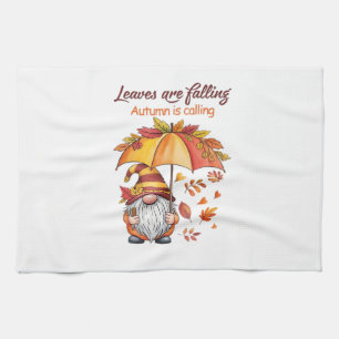 Blätter fallen Herbstaufruf Classic T-Shirt. Geschirrtuch