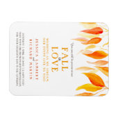 Blätter fallen in Liebe Hochzeit Streaming Orange Magnet (Horizontal)