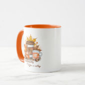 Blätter fallen, Kaffee ruft  Tasse (Vorderseite Links)