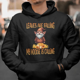 Blätter fallen mir in die Hoodie und rufen zu Gnom