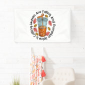 Blätter fallen und Kürbisgewürze rufen an Banner (Insitu)