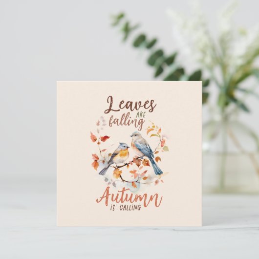 Blätter fallen - Whimsical Fall Birds & Foliage (Stehend Vorderseite)