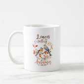 Blätter fallen - Whimsical Fall Birds & Foliage Kaffeetasse (Links)