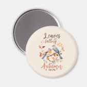 Blätter fallen - Whimsical Fall Birds & Foliage Magnet (Vorderseite/Rückseite)