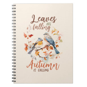Blätter fallen - Whimsical Fall Birds & Foliage Notizblock