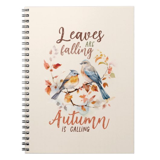 Blätter fallen - Whimsical Fall Birds & Foliage Notizblock (Vorderseite)