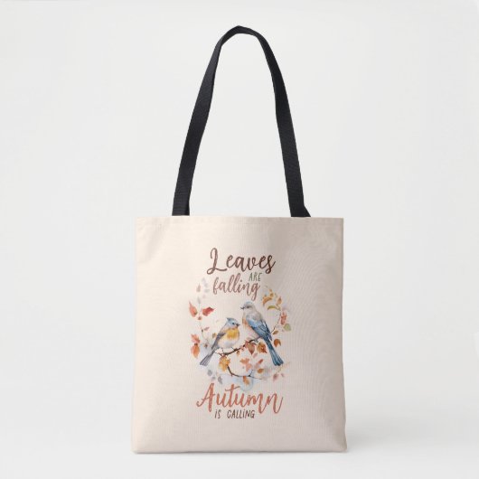 Blätter fallen - Whimsical Fall Birds & Foliage Tasche (Vorderseite)
