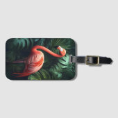 Blätter Flamingo und Dschungel Gepäckanhänger (Vorderseite (Horizontal))