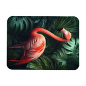 Blätter Flamingo und Dschungel Magnet (Horizontal)
