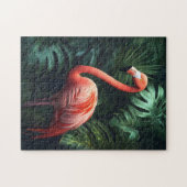 Blätter Flamingo und Dschungel Puzzle (Horizontal)