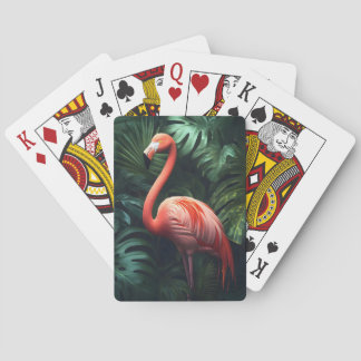 Blätter Flamingo und Dschungel Spielkarten