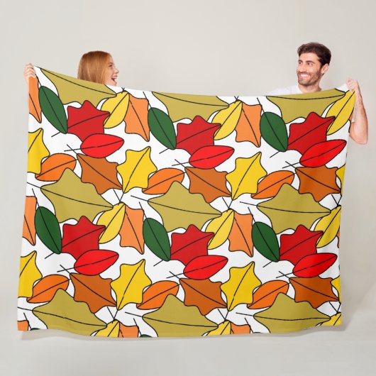 Blätter Fleecedecke (Beispiel)