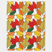 Blätter Fleecedecke (Vorderseite)