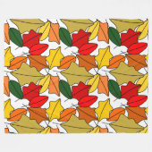 Blätter Fleecedecke (Vorderseite (Horizontal))
