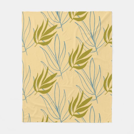 Blätter Fleecedecke (Vorderseite)