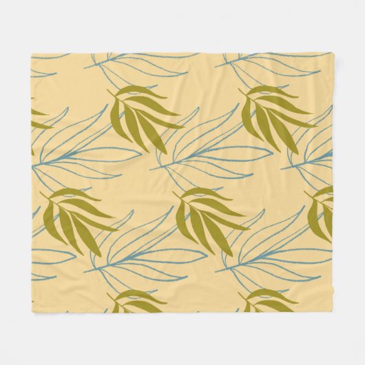 Blätter Fleecedecke (Vorderseite (Horizontal))