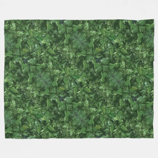 Blätter Fleecedecke (Vorderseite (Horizontal))