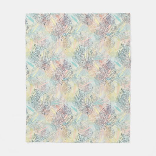 Blätter. Fleecedecke (Vorderseite)