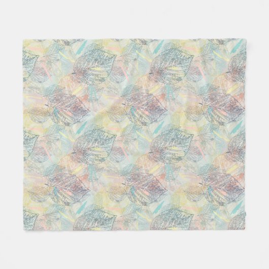 Blätter. Fleecedecke (Vorderseite (Horizontal))