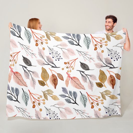 Blätter Fleecedecke (Beispiel)
