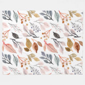 Blätter Fleecedecke (Vorderseite (Horizontal))