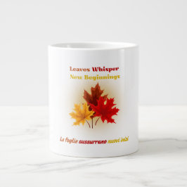 Blätter flüstern - Zweisprachige Tasse Herbst