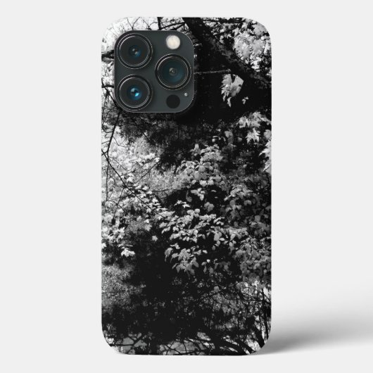 Blätter Foliage Muster Natur Schwarz-weiß Case-Mate iPhone Hülle (Rückseite)