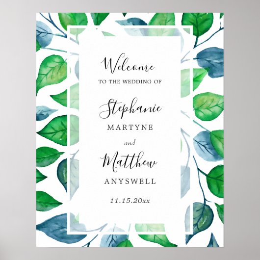 Blätter Foliage Wedding Poster (Vorne)