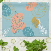 Blätter Formen Gezeichnet Jahr um Boho Scandi Dish Geschirrtuch (Gefaltet)