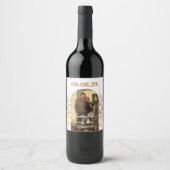 Blätter Foto Arch Save the Date Weinetikett (Vorderseite)