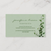Blätter Foto Blütengrün Eukalyptus Visitenkarte (Rückseite)