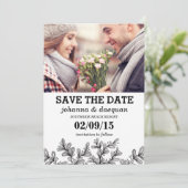 Blätter Foto Save the Date (Stehend Vorderseite)