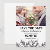 Blätter Foto Save the Date (Vorne/Hinten)