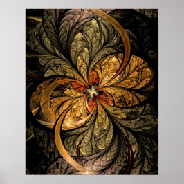 Blätter Fraktal Art Poster