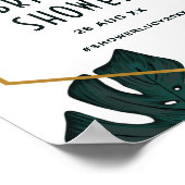 Blätter Frame Tropical Brautparty Begrüßungszeiche Poster (Ecke)