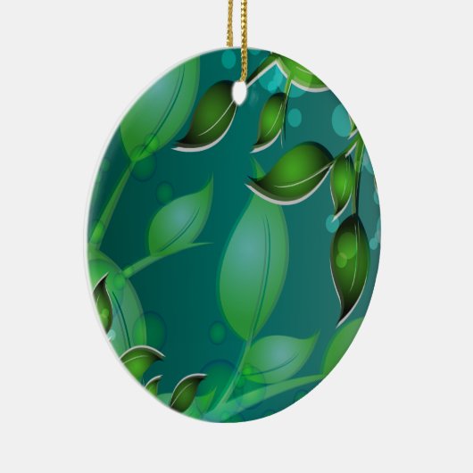 Blätter "Fresh Garden" Keramik Ornament (Rechts)