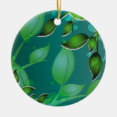 Blätter "Fresh Garden" Keramik Ornament (Vorne)