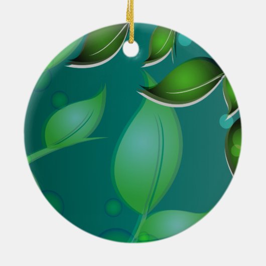 Blätter "Fresh Garden" Keramik Ornament (Hinten)