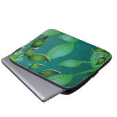 Blätter "Fresh Garden" Laptopschutzhülle (Vorne Knopf)