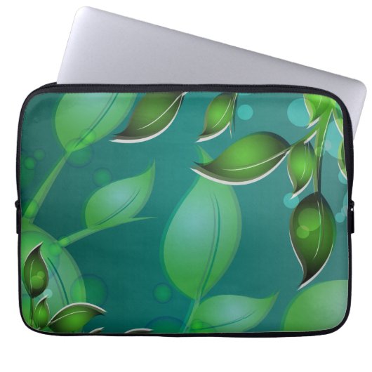 Blätter "Fresh Garden" Laptopschutzhülle (Vorderseite)