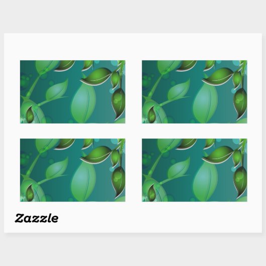 Blätter "Fresh Garden" Rechteckiger Aufkleber (Blatt)