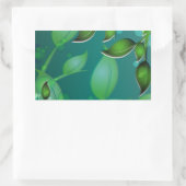 Blätter "Fresh Garden" Rechteckiger Aufkleber (Tasche)