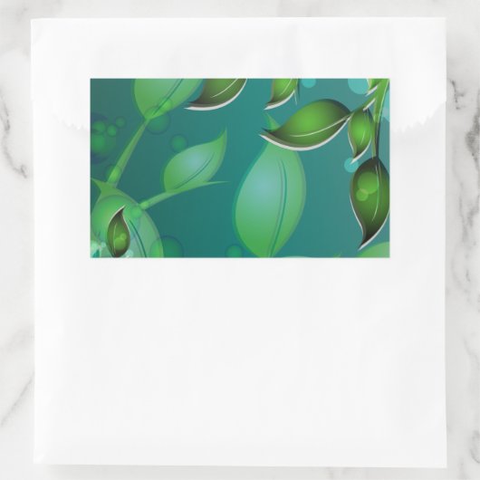 Blätter "Fresh Garden" Rechteckiger Aufkleber (Tasche)