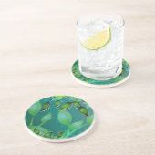 Blätter "Fresh Garden" Sandstein Untersetzer (Seite)