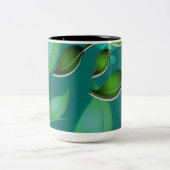 Blätter "Fresh Garden" Zweifarbige Tasse (Mittel)