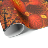 Blätter für Abstrakte Waldbäume im Herbst Geschenkpapier (Rolleneckpunkt)