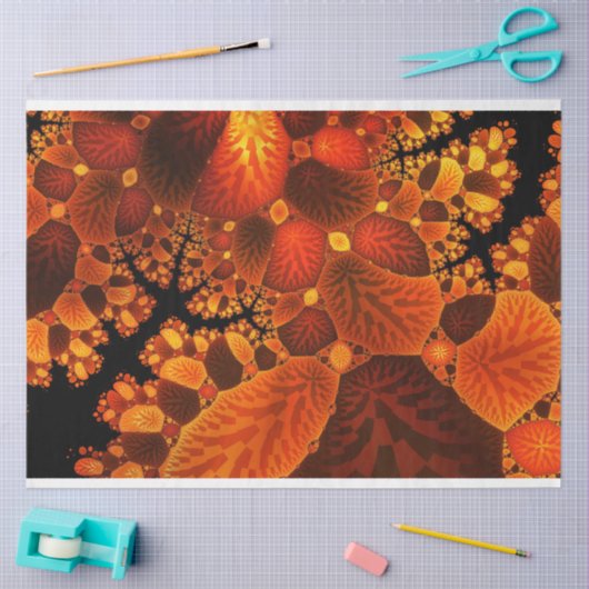 Blätter für Abstrakte Waldbäume im Herbst Seidenpapier (Basteln)